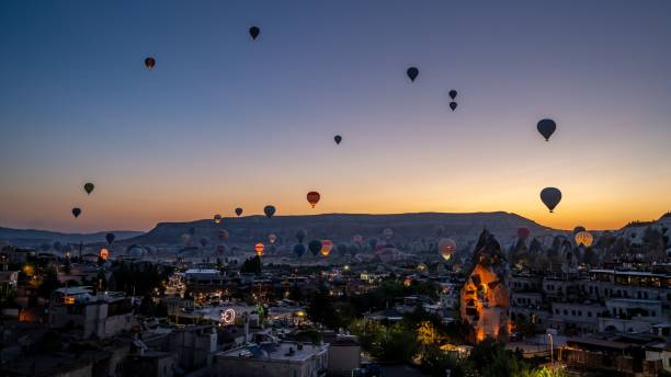 istock Hot Air Balloons Over Cappadocia at Sunrise 2170305583