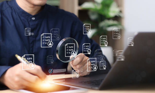 istock Human Resources HR management Recruitment Employment Headhunting Concept, Human Resources uses computers to search 2170310722
