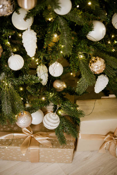 istock Eggs on the Christmas tree close-up. Christmas tree decorations. Concept for celebrating New Year and Christmas 2170311045
