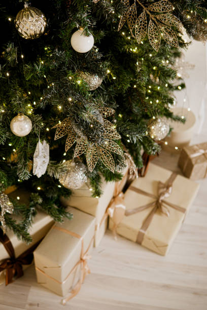 istock Eggs on the Christmas tree close-up. Christmas tree decorations. Concept for celebrating New Year and Christmas 2170311046