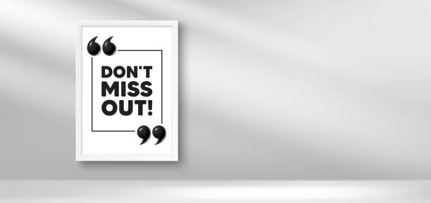 istock Dont miss out tag. Special offer price sign. Photo frame banner. Vector 2170311796