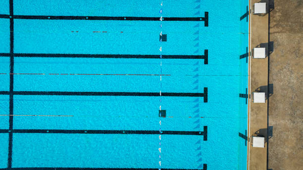 istock Aerial top view  in swimming pool background 2170312553