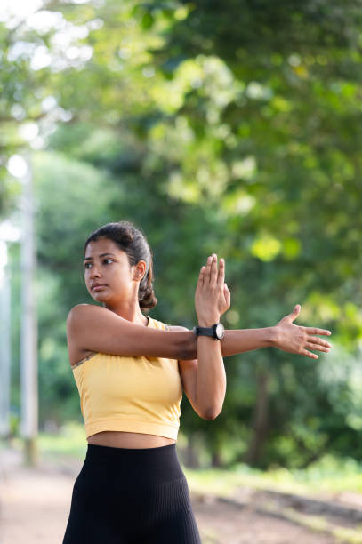 istock Young women outdoor Stretching Exercise 2170315333