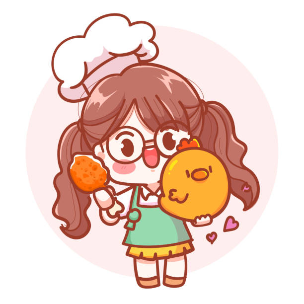 Selling Chicken Rice Cartoon 30+ Person Biting Into Chicken Stock Illustrations, Royalty-Free Vector ...