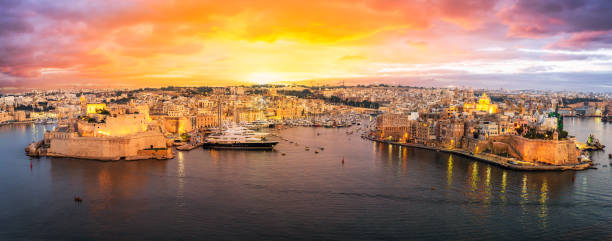 istock Landscape with Grand Harbour and Saint Angelo Fort in Valletta 2170315791