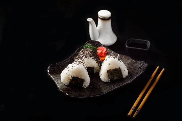 istock onigiri three balls or triangles of rice 2170317639