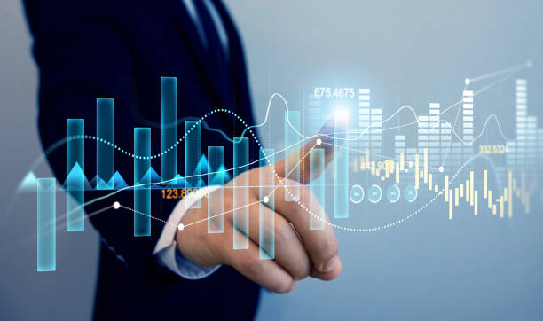istock Businessman draw growth graph chart.Arrow up with graph corporate future growth plan. Financial marketing graph grow chart.Business increase, profit, development and success. 2170320434