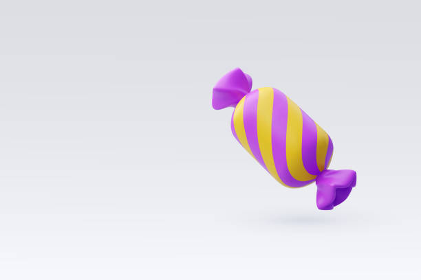 stockillustraties, clipart, cartoons en iconen met 3d vector halloween candy, happy halloween festival concept. - snoeppapiertje