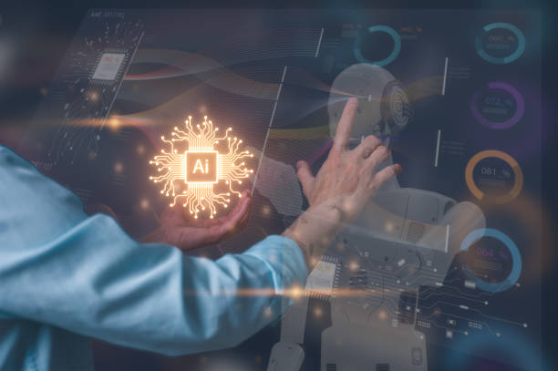 istock ai technology human hand holding ai icon and robot working together analysing virtual screen data dashboard 2170329082