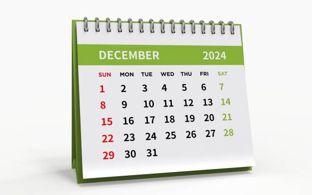 istock Standing Desk Calendar December 2024. 2170330048