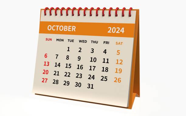 istock Standing Desk Calendar October 2024. 2170334711