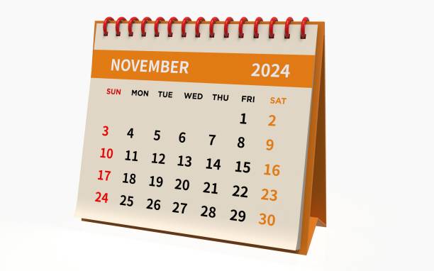 istock Standing Desk Calendar November 2024. 2170334712