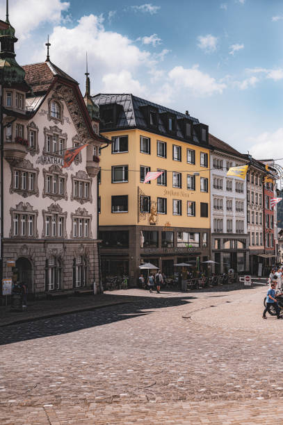 istock View in the town of Einsiedeln 2170336160