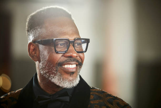 Smiling male celebrity with beard at event