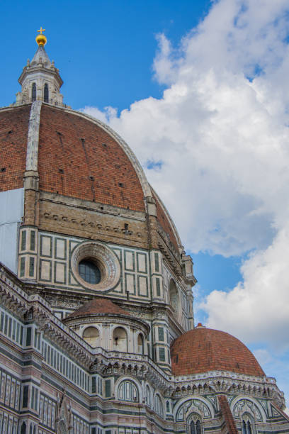 view of the architecture of the famous cathedral of Florence in Italy