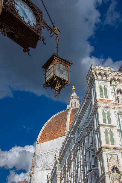 view of the architecture of the famous cathedral of Florence in Italy