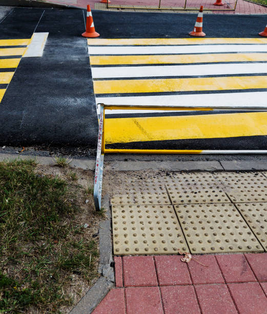 istock Fresh markings at the pedestrian crossing 2170344969