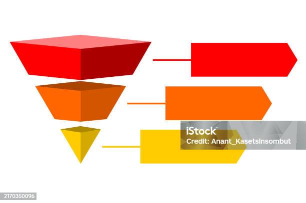 Inverted Pyramid Shape Three Layers For Presenting Business Ideas Or ...