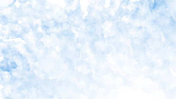 istock Blue Paper Texture Background, 4K Resolution. Border of hues of blue paint splashing droplets. Watercolor strokes design element. Blue hand painted abstract texture. 2170350574