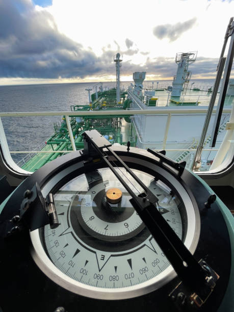 istock Navigational Compass On Boat at day. 2170354014