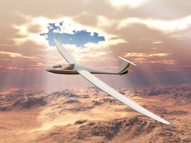 istock Glider over a mountain landscape 2170354223