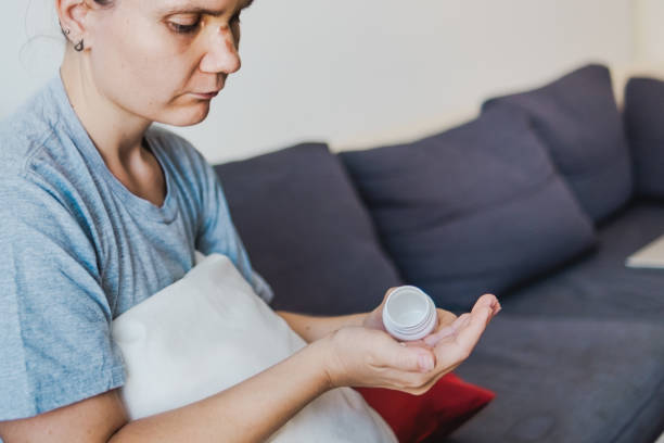 istock To ease headaches coming from a broken nose, take prescribed medicine 2170354675