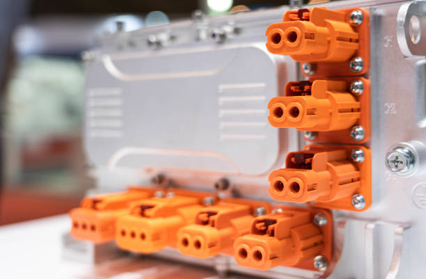 Electric vehicle engine and battery pack close-up