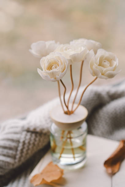 istock Cozy indoor setting with a Incense sticks for the home with a floral scent surrounded 2170359722