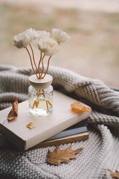 istock Cozy indoor setting with a Incense sticks for the home with a floral scent surrounded 2170359742
