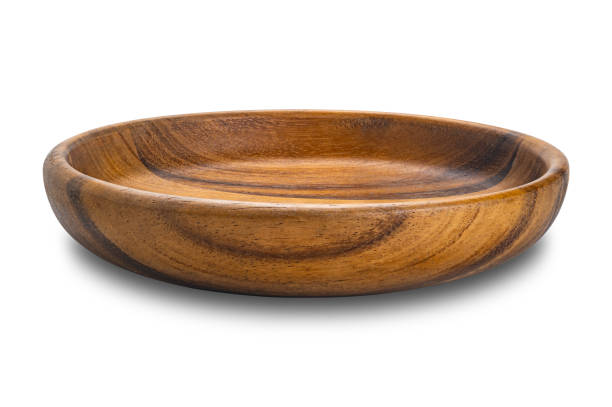 istock Side view of single empty wooden dish. 2170360089