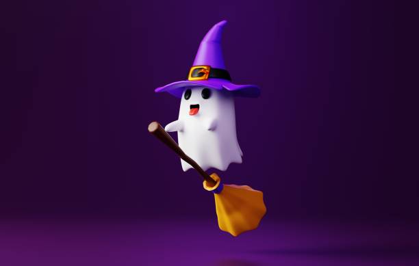 istock Ghost 3D Illustration, Halloween Character Render for Spooky Themes 2170363319