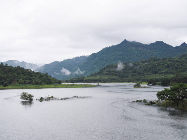 istock View of the mountain with lake 2170364179