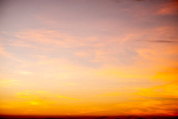 istock Beautiful , luxury soft gradient orange gold clouds and sunlight on the blue sky perfect for the background, take in everning,Twilight, Large size, high definition landscape photo 2170364306