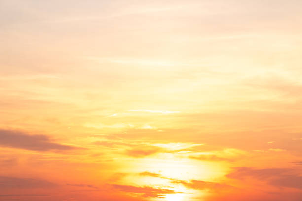 istock Beautiful , luxury soft gradient orange gold clouds and sunlight on the blue sky perfect for the background, take in everning,Twilight, Large size, high definition landscape photo 2170364325