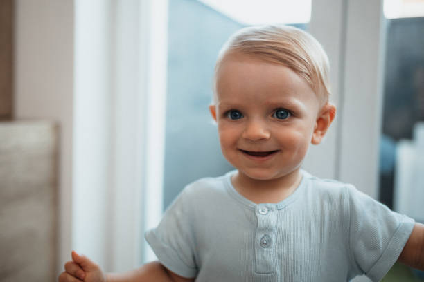 istock Adorable baby smiling in the morning 2170366731