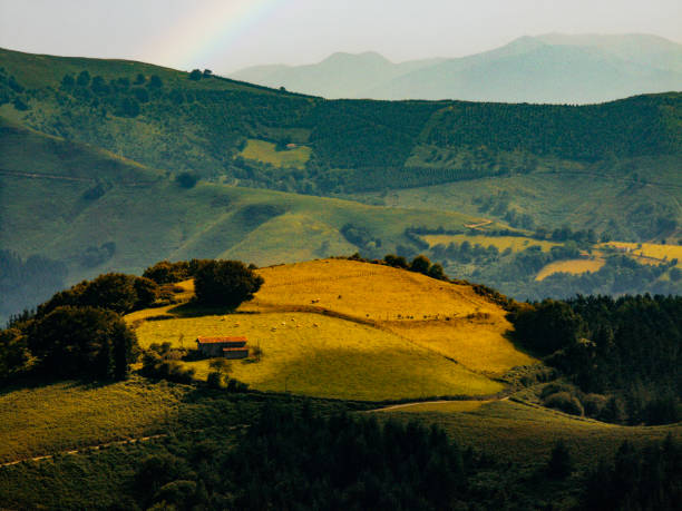 Ariege. Mountain and rural scenery, Pyrenees France.