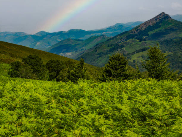 Ariege. Mountain and rural scenery, Pyrenees France.
