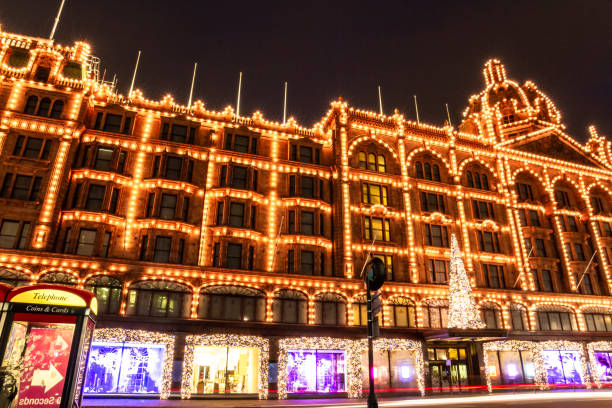 25th December 2011 London England  Harrods Christmas lights Knightsbridge London England Europe