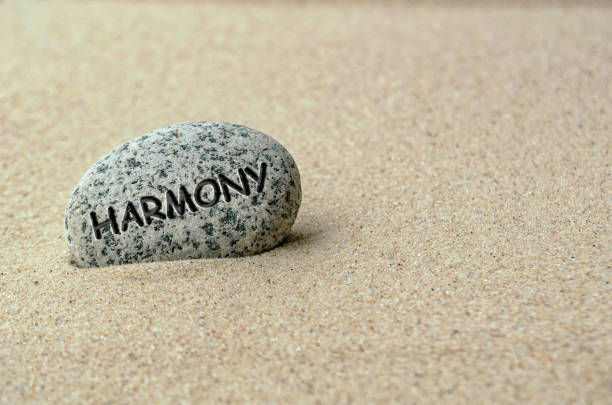 istock Harmony text on stone buried in the sand 2170372148