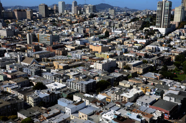 Aerial view of San Francisco, California. This location is in San Francisco, CA, USA on September 01, 2024