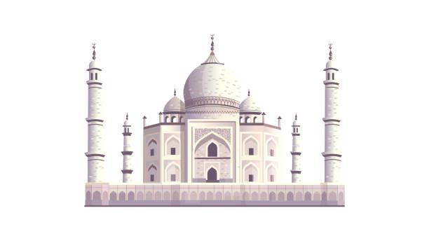 istock Taj Mahal is a palace in India. Hand drawn vector Illustration. 2170383346