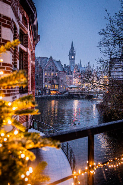istock Ghent at night during Christmas, Belgium 2170385244