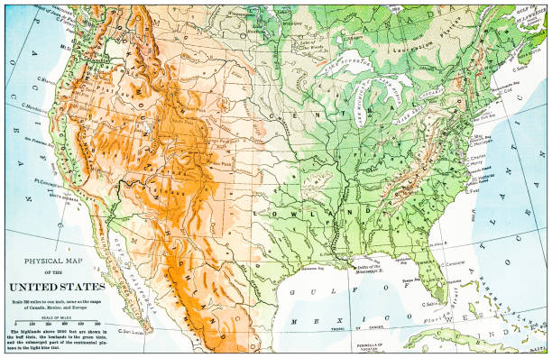 istock Antique map of United States (1898) 2170388847