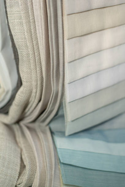 istock Background from samples of fabrics for curtains and tulles. 2170391792