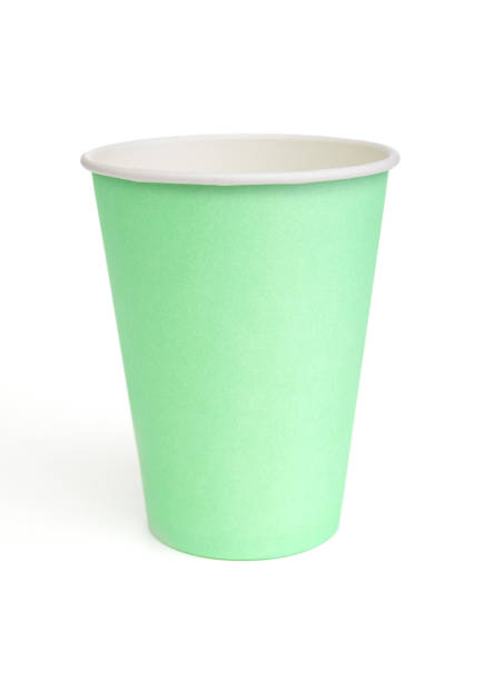 istock Disposable paper cup  isolated on a white background 2170393536