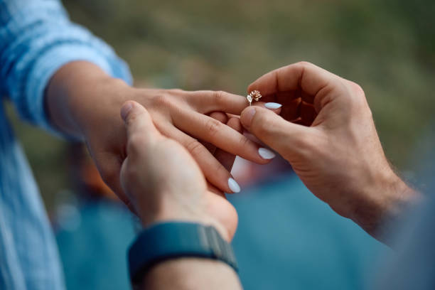 istock Close up of man proposing his girlfriend. 2170397556