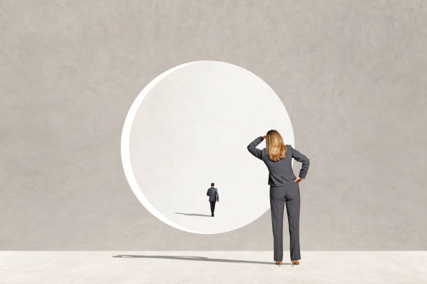 istock Woman Watching Man Walk Away 2170400083