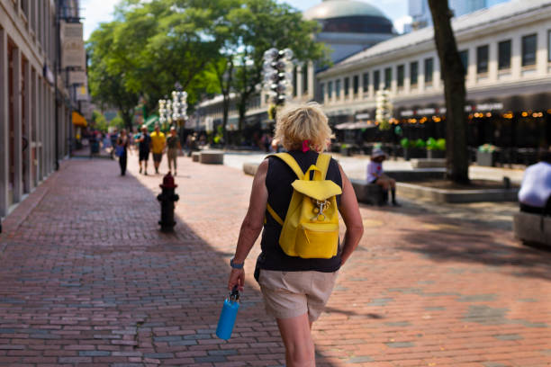 istock Mature Woman Visiting Old Town alone 2170400605