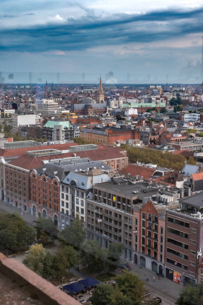 Aerial view of Antwerpen from roof