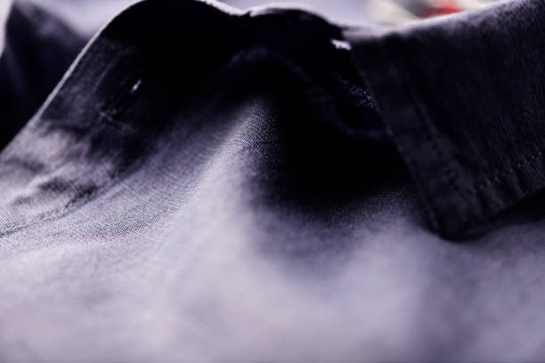 Close up of linen shirt. Soft focus. Close up. Copy space.